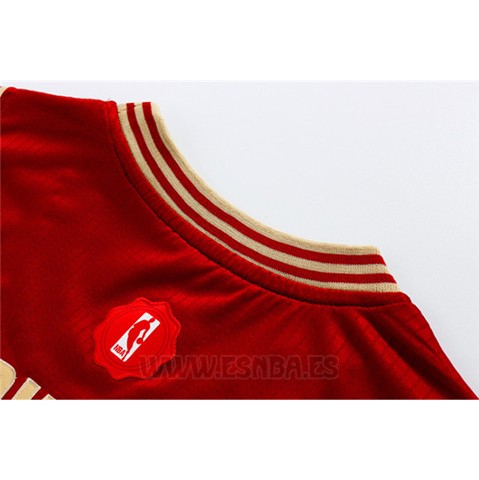 Camiseta Navidad 2015 Cleveland Cavaliers Kyrie Irving #2 Rojo